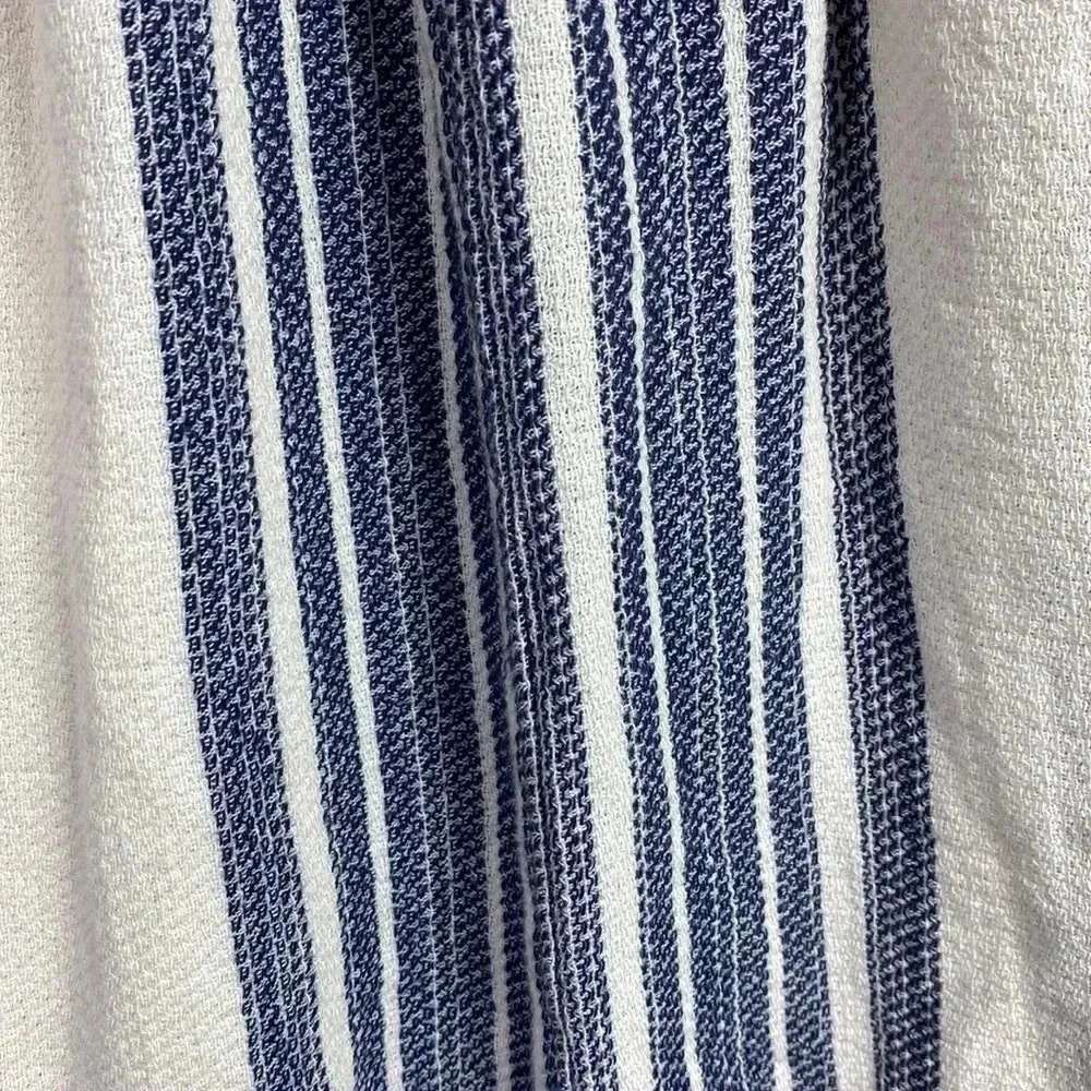 Charlie Paige Blue & Cream Stripe Large Jumper. Wide Legs & Adjustable Straps. - Picture 4 of 13